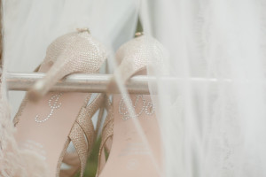 Brautschuhe mit Schrift
