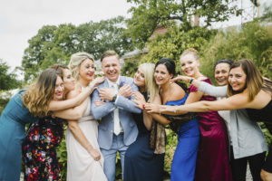 Bräutigam Gruppenfoto
