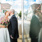 Spiegelung Brautpaar