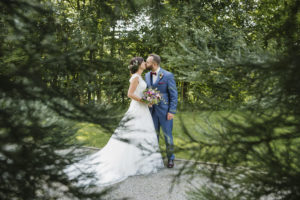 Hochzeitsfoto in der natur