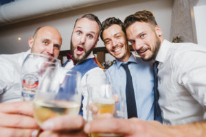 spaßiges Gruppenfoto