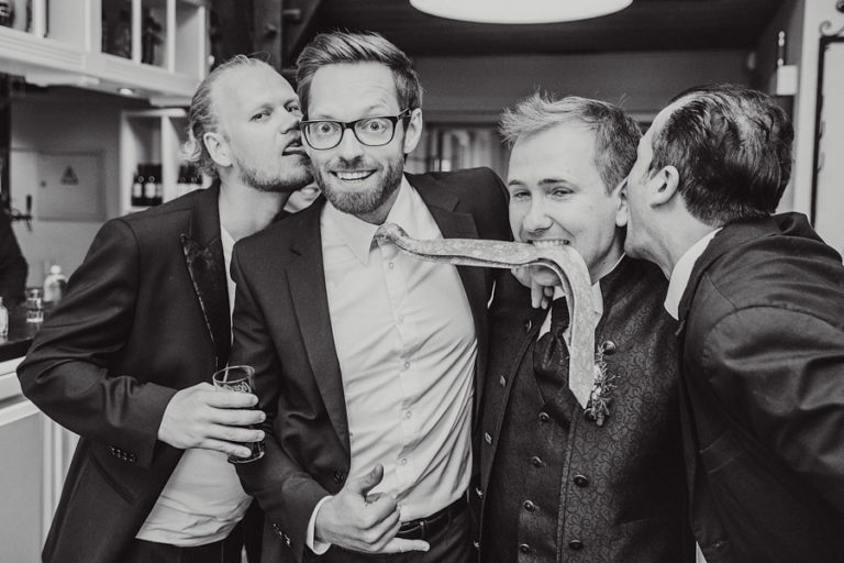 spaßiges Gruppenfoto