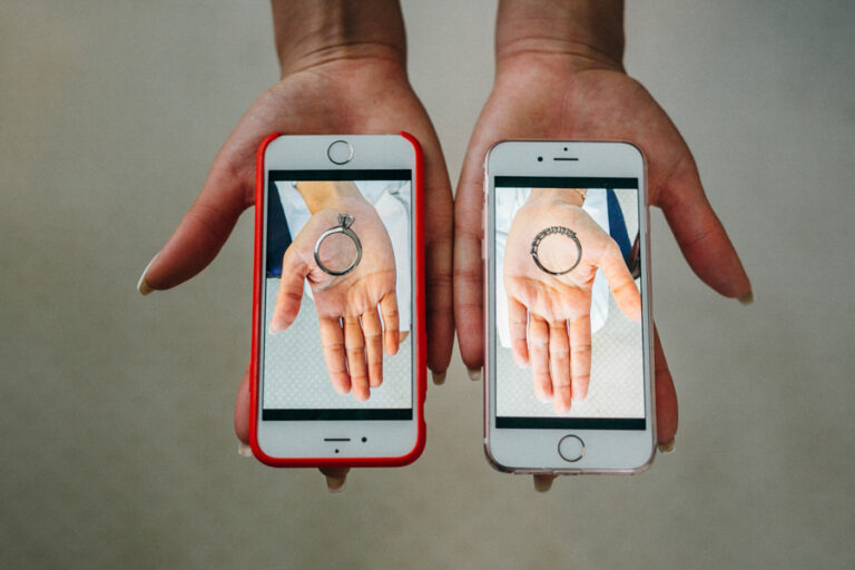 Smartphone Hochzeitsringe